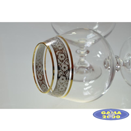 Kieliszki do brandy zdobione ANGELA x 2 szt.