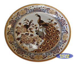 Komplet talerzy deserowych PAWIE brązowy