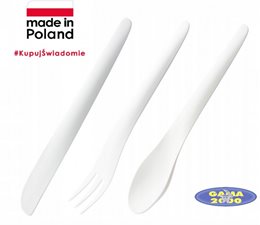Komplet sztućców - łyżka, nóż, widelec