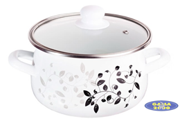 Komplet garnków emaliowanych GAŁĄZKI