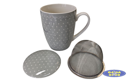 Kubek z zaparzaczem KROPKI