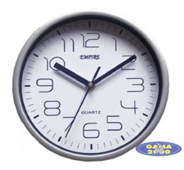 Zegar ścienny 20 cm SREBRNY