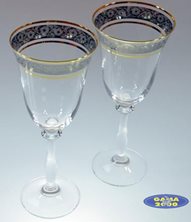 Komplet kieliszków zdobionych ANGELA 185 ml