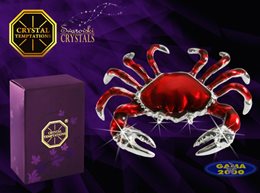 Figurka SWAROVSKI KRAB CZERWONY