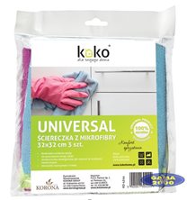 Komplet 3 ścierek z mikrofibry 32 x 32 cm