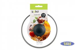 Pokrywa szklana z obręczą 18 cm