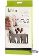 Dekorator do ciasta + 4 końcówki