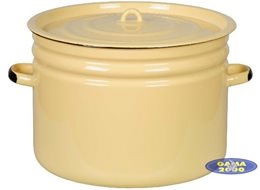 Garnek emaliowany 7 L kremowy