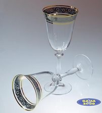 Kieliszki zdobione ANGELA 250 ml