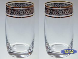 Komplet szklanek zdobionych ANGELA