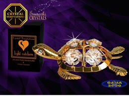 Figurka SWAROVSKI ŻÓŁW ZŁOTY