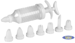 Dekorator do ciasta strzykawka + końcówki